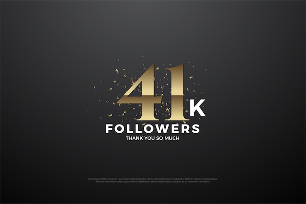 celebração de 41 mil seguidores com números fixos.