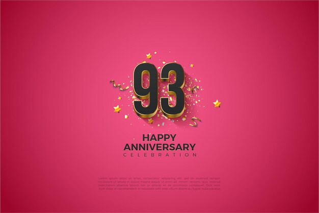 Celebração de aniversário com um conceito simples e elegante para o 93o aniversário