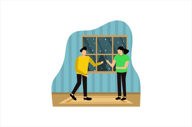 Celebração de Natal Ilustração de Design Plano