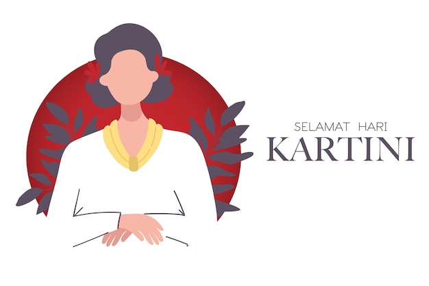 Celebração de selamat hari kartini feliz dia de kartini ativista indonésia que defendeu os direitos das mulheres e a educação feminina heróis do feminismo