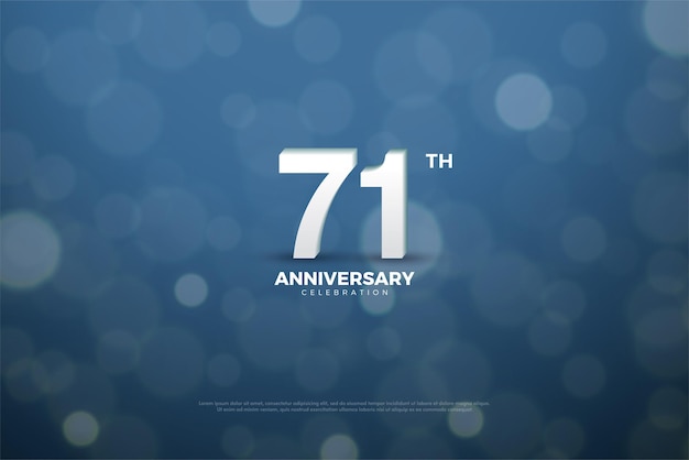 celebração do 71º aniversário com ilustração de figuras em pé