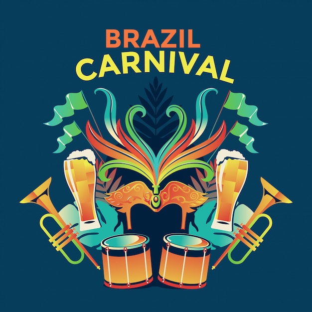 Celebração do carnaval do brasil