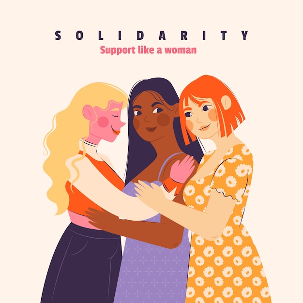 Celebração do dia da mulher de ilustração plana