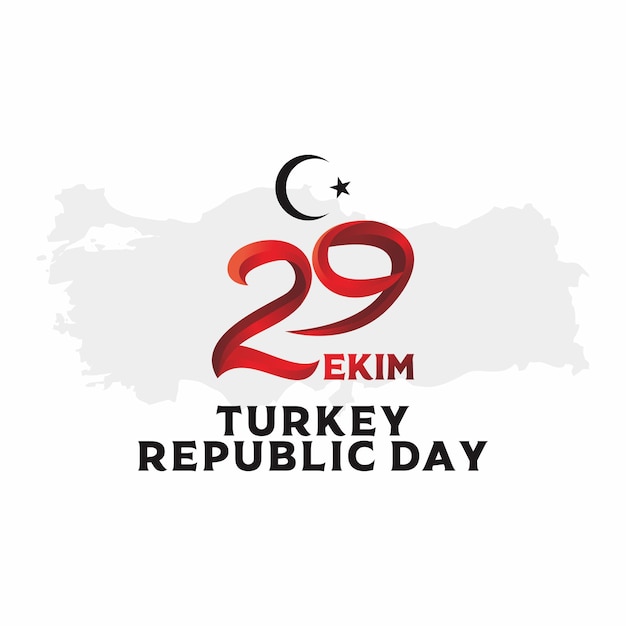 Vetor celebração do dia da república da turquia