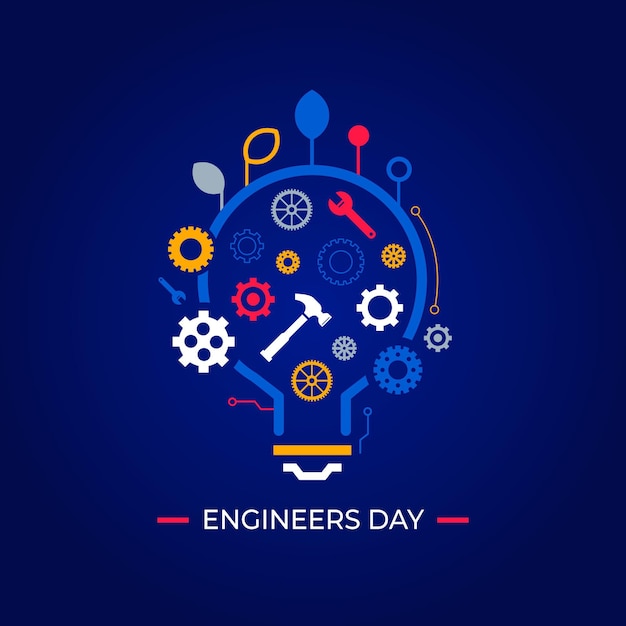 Vetor celebração do dia dos engenheiros