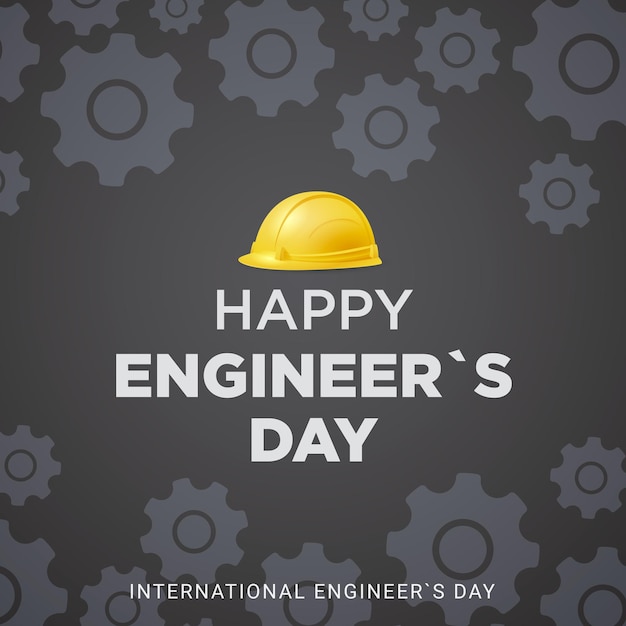 Vetor celebração do dia internacional dos engenheiros, feliz dia dos engenheiros