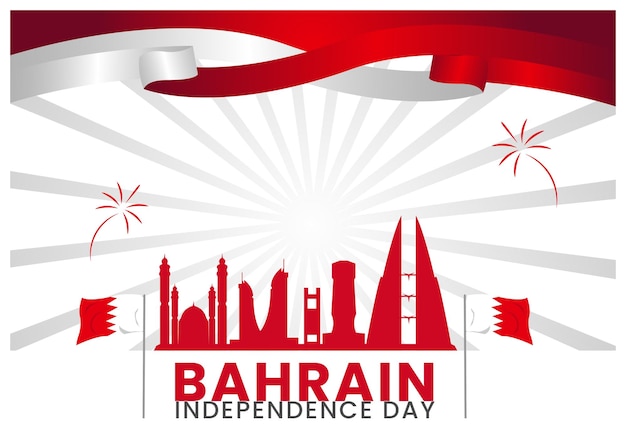 Vetor celebração do dia nacional do bahrein vetorial premium