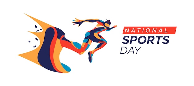 celebração do dia nacional do esporte conceito atleta esportivo executando celebração esportiva nacional mundial