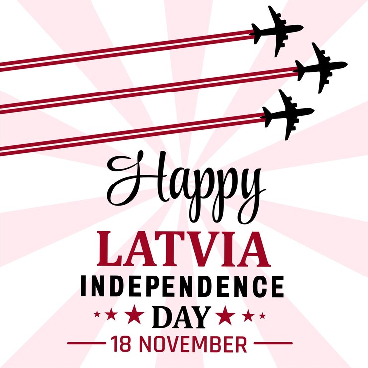 Vetor celebração feliz dia da independência da letónia modelo desenho ilustração