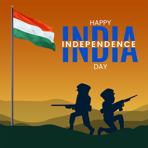 Celebrando 15 de agosto feliz dia da independência índia design de banner