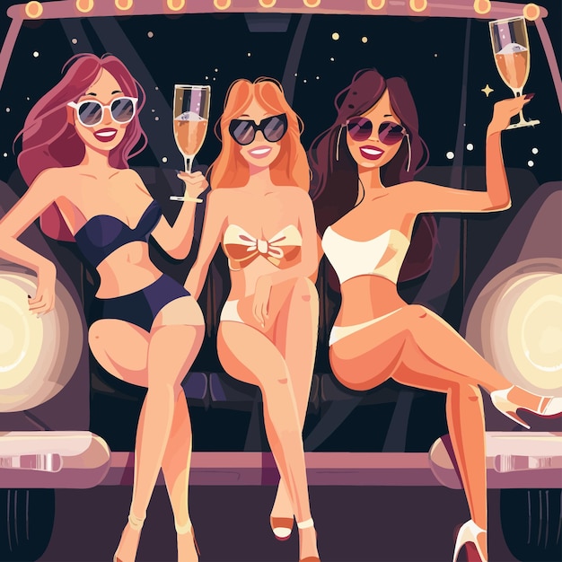 Celebridade_mulheres_sentadas_em_carro_de luxo_com_óculos