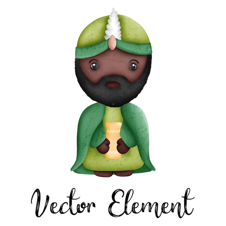 Vetor cena da natividade de natal ilustração de aquarela vector eps10