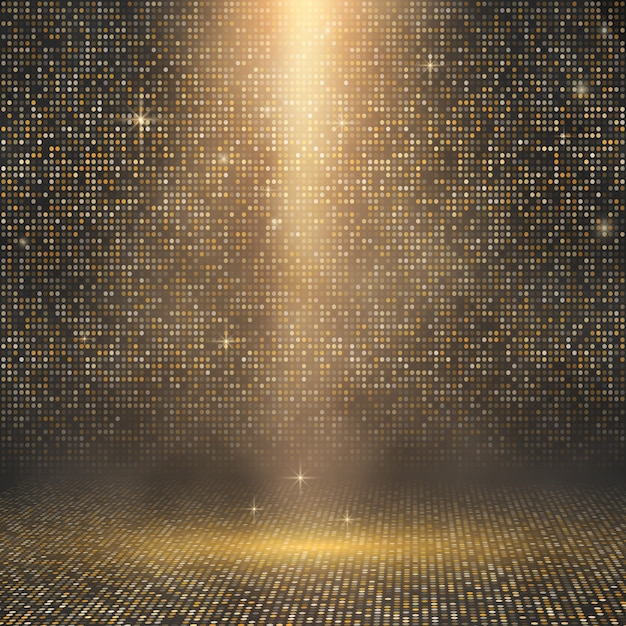 Cenário de mosaico dourado de luxo