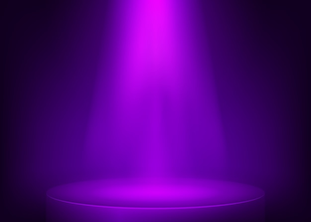 Vetor cenário roxo iluminado