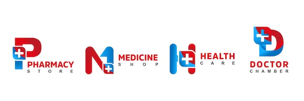Cenografia de vetor de logotipo médico