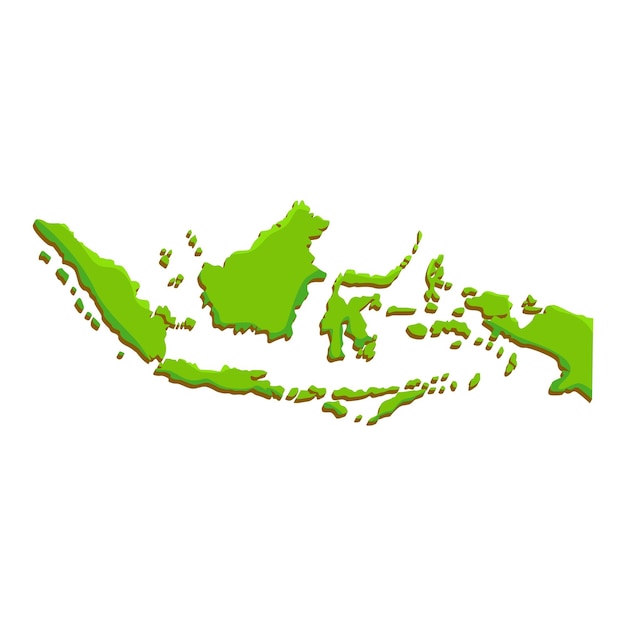 Cenografia do vetor do mapa do país da indonésia