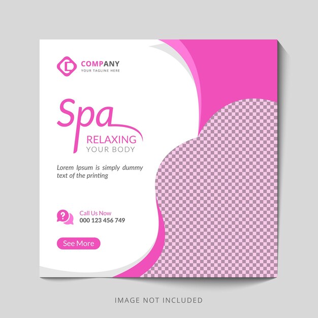 centro de beleza e spa redes sociais ou design de modelo de postagem no Instagram