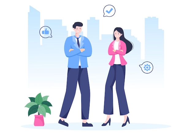 CEO ou diretor executivo Cartoon ilustração empresário trabalho