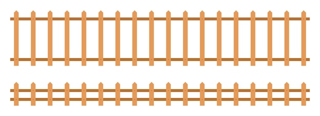 Vetor cerca de ooden em ilustração vetorial de estilo plano isolada em branco