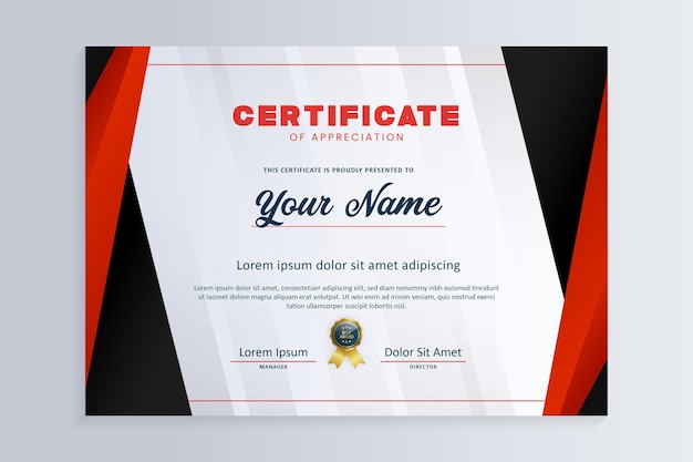 Certificado de Luxo Moderno