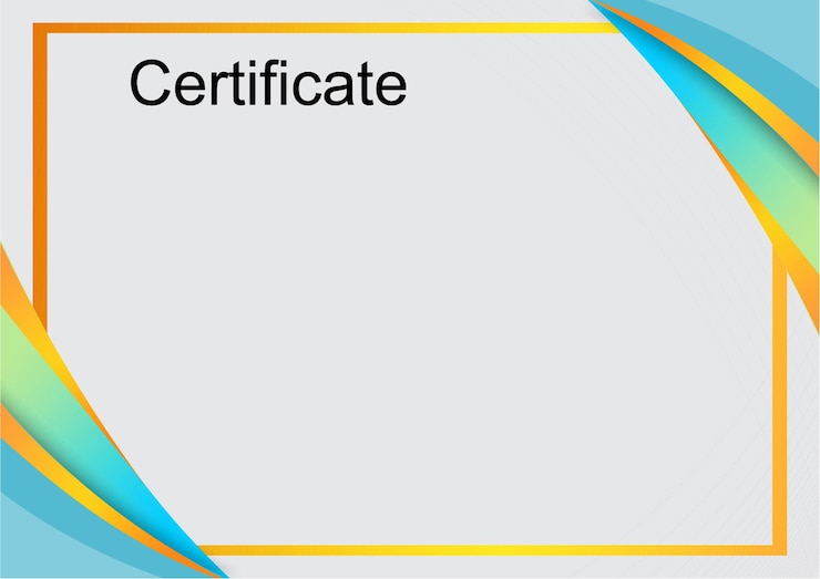 Vetor certificado de modelo de design elegante e colorido