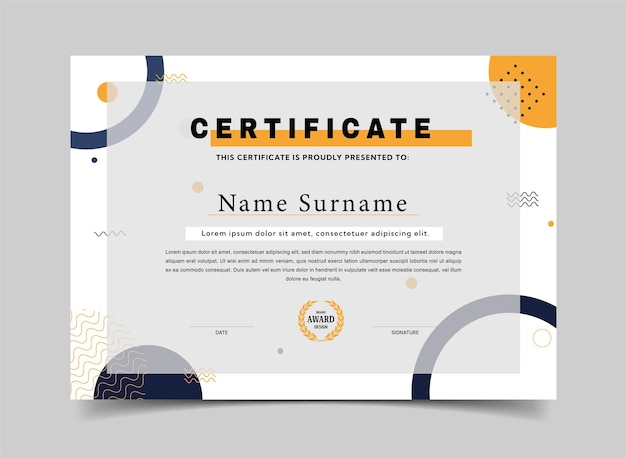 Certificado ou diploma abstrato