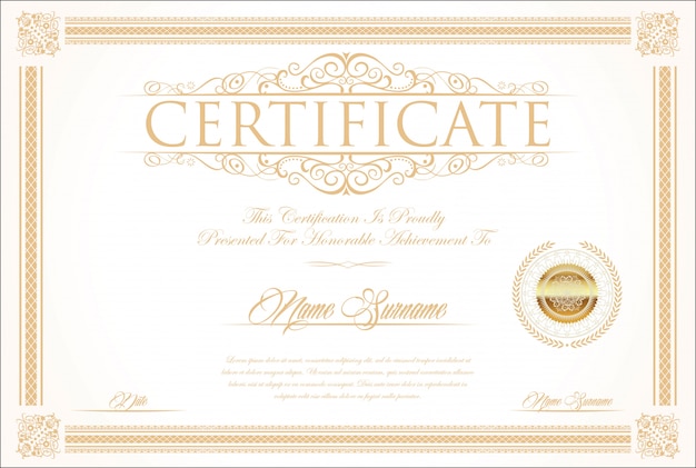 Certificado ou diploma design