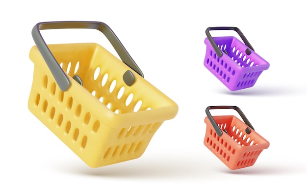 Cesta de compras vazia, ilustração