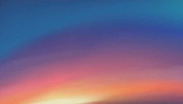 Céu colorido ao pôr-do-sol com cores gradientes