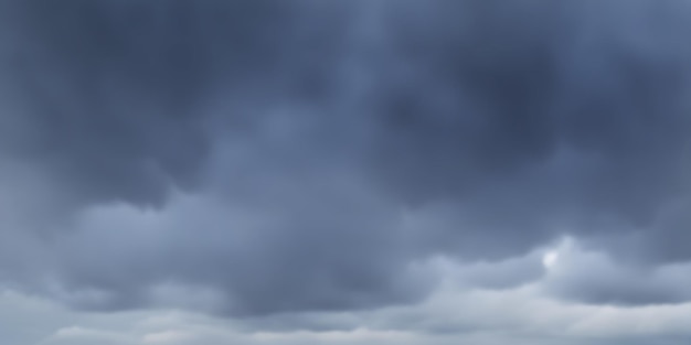 Vetor céu de outono dramático nuvens tempestuosas no céu escuro