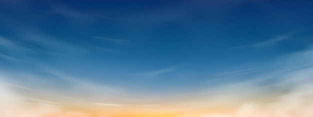 Céu e nuvens ao nascer do sol