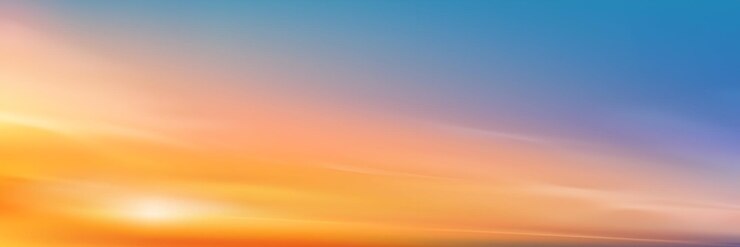 Vetor céu vibrante ao pôr-do-sol com nuvens coloridas