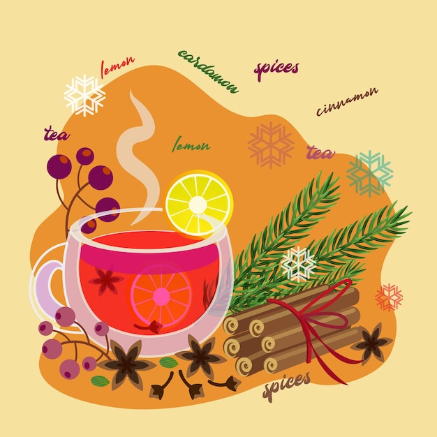 chá_ilustração aconchegante_chá de inverno