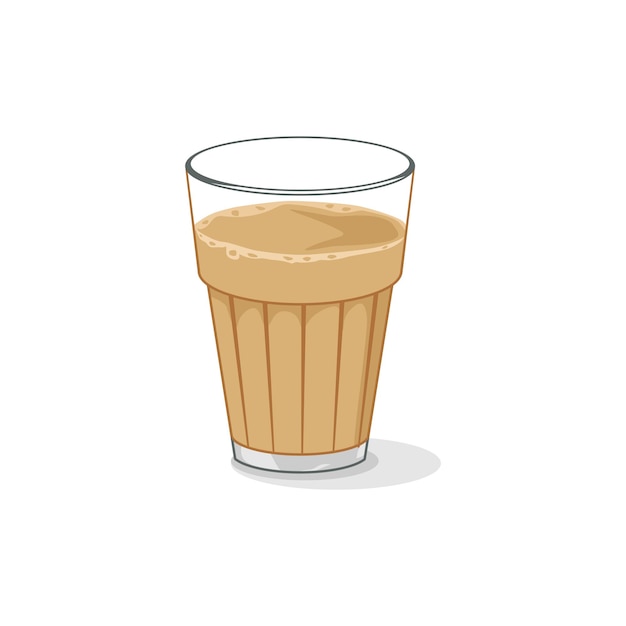 Chá também conhecido por vetor de chai chaya Ilustração Comida de rua indiana