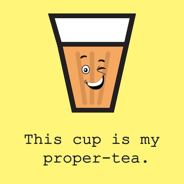 Vetor chai ou banner de chá, vetor de chá, ilustração de cartaz de chá.