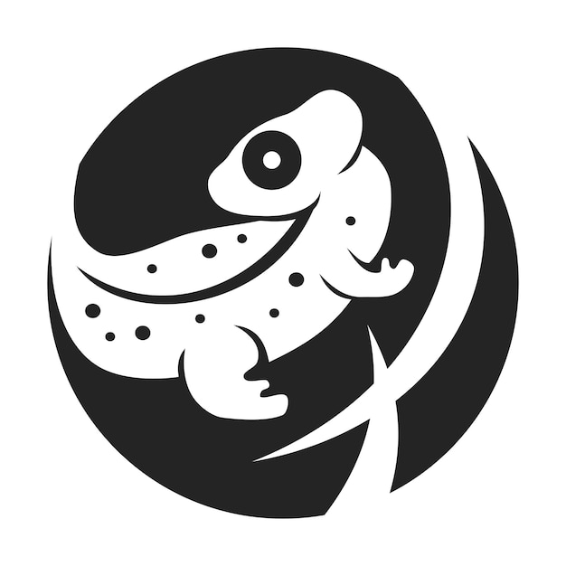 Chameleon logo modelo isolado identidade da marca ícone abstracto gráfico vetorial