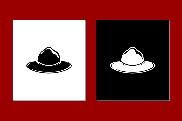 Vetor chapéu de cowboy ícone logotipo vetor clip art design isolado fundo branco