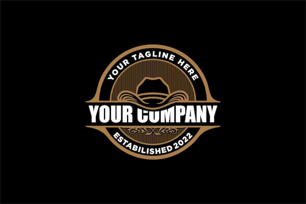 CHAPÉU DE COWBOY LOGOTIPO MASCULINO VINTAGE