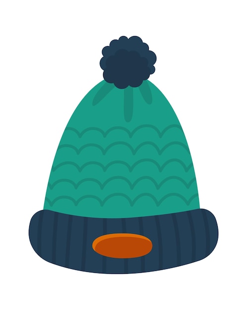 Vetor chapéu de inverno usa ilustração plana