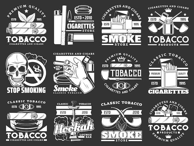 Charutos e cigarros de produtos de tabaco de qualidade