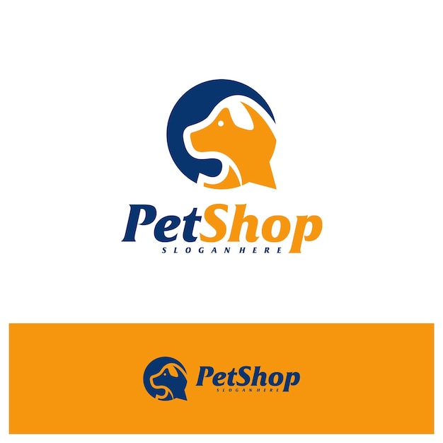 Chat modelo de design de logotipo de animal de estimação vetor de conceito de logotipo de animal de estimação emblema criativo ícone do símbolo