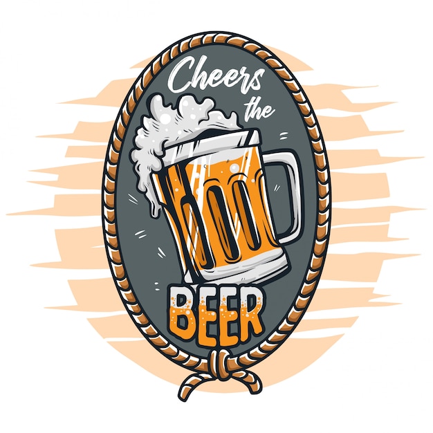 Cheers a ilustração de cerveja