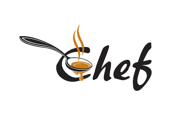 Chef de letras com colher