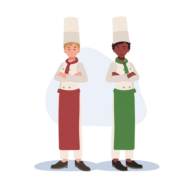 Chef feminino de uniforme ilustração vetorial