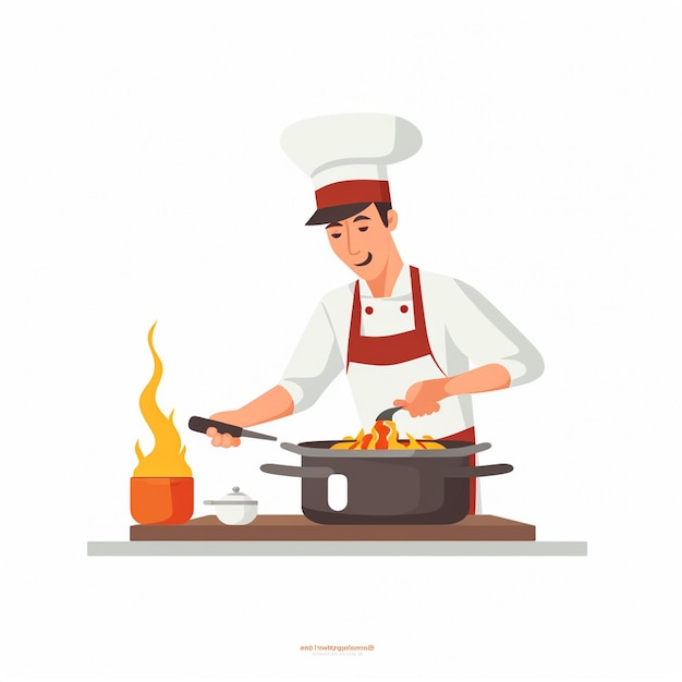 chef vector cozinha ilustração de comida restaurante cozinha design uniforme culinário chapéu