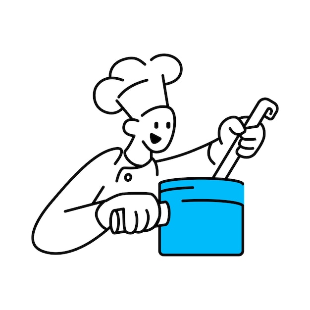 Chefe de cozinha feliz