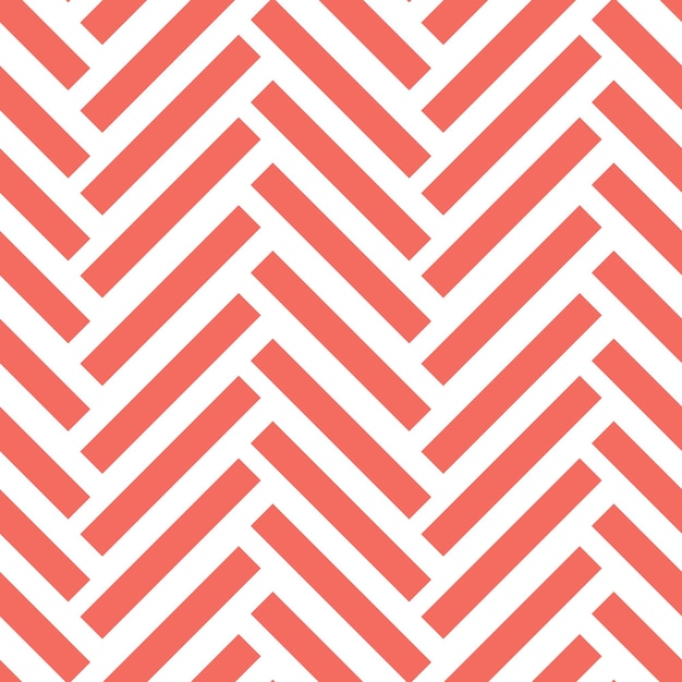 Vetor chevron vetor padrão branco e fundo abstrato geométrico vermelho coral