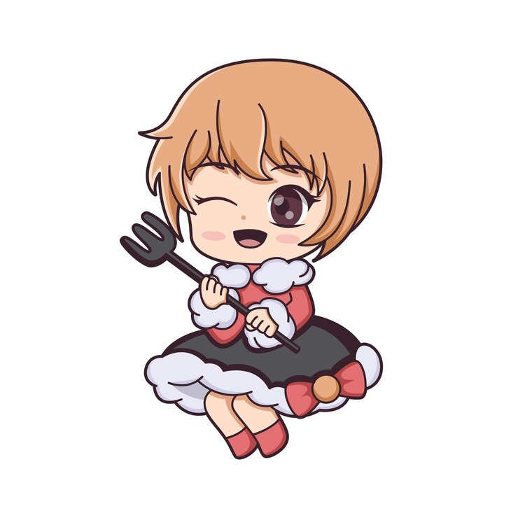 Vetor chibi anime desenho de personagens ilustração