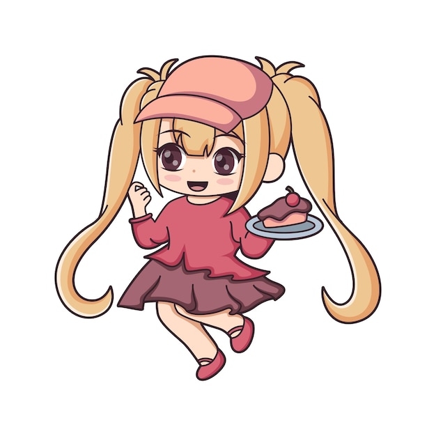 Chibi Anime Desenho de Personagens Ilustração