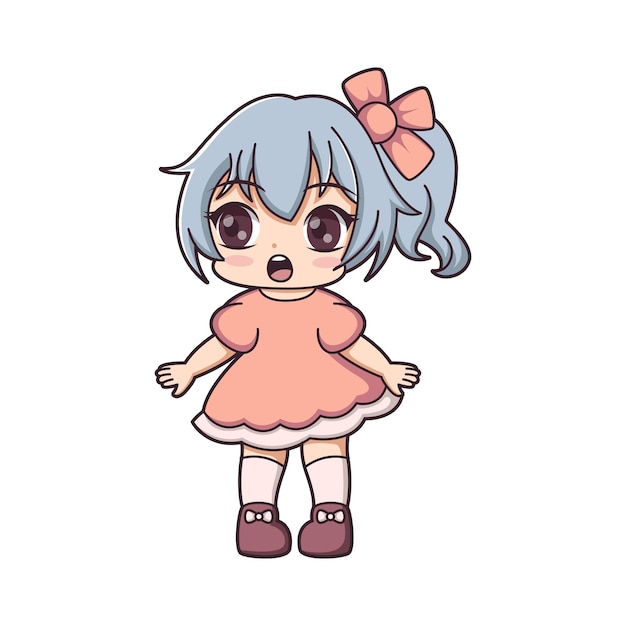 Chibi Anime Desenho de Personagens Ilustração